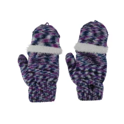 Girls 4-16 Elli by Capelli Space Dye Flip Top Mitten Gloves