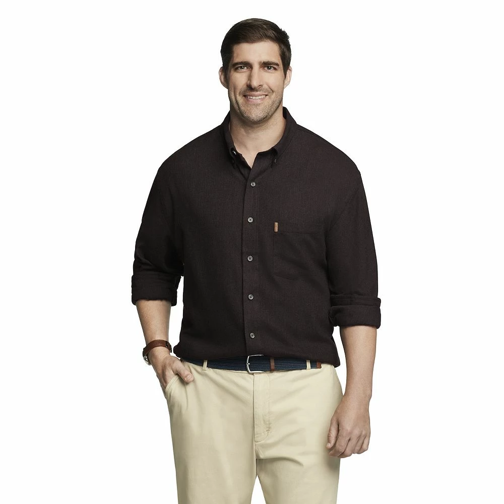 Big & Tall IZOD Classic-Fit Plaid Flannel Button-Down Shirt - Image 2