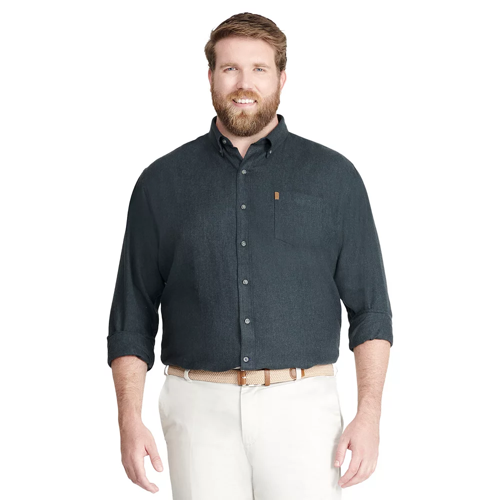 Big & Tall IZOD Classic-Fit Plaid Flannel Button-Down Shirt - Image 12