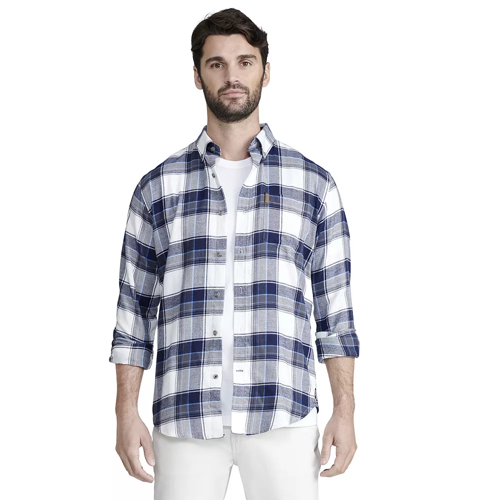 Big & Tall IZOD Classic-Fit Plaid Flannel Button-Down Shirt - Image 16