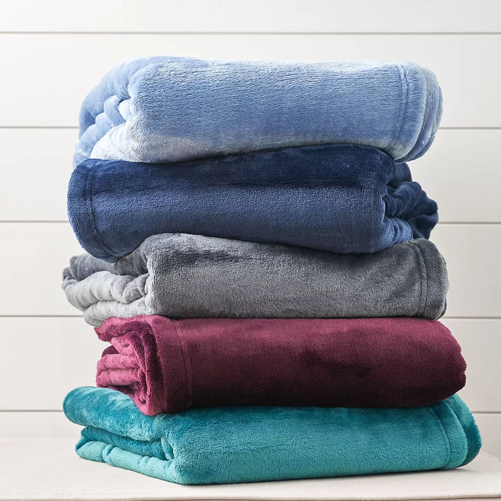 Plus Size Miss Elaine Essentials Fleece Long Wrap Robe with Matching Blanket - Image 6