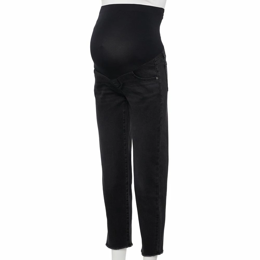 Maternity Sonoma Goods For Life® Over-The-Belly Cropped Straight-Leg Jeans - Image 4