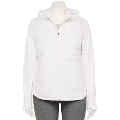 Plus Size Tek Gear® Hooded Mixed-Media Jacket