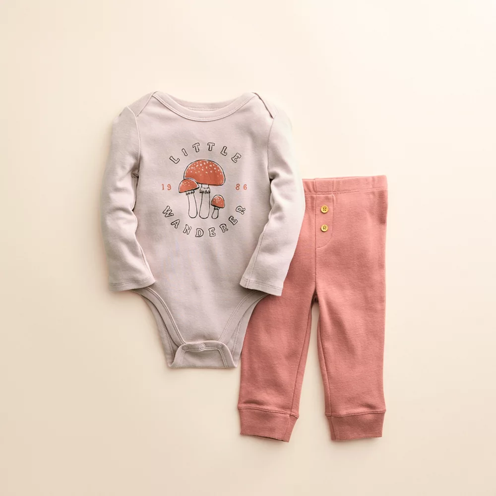 Baby Little Co. by Lauren Conrad Graphic Organic Cotton Bodysuit & Pants Set - Image 4