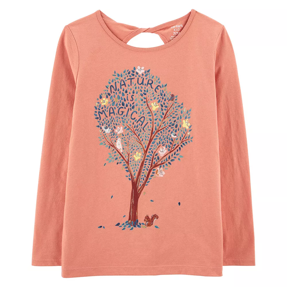 Girls 4-14 Carter's Back Keyhole Graphic Tee