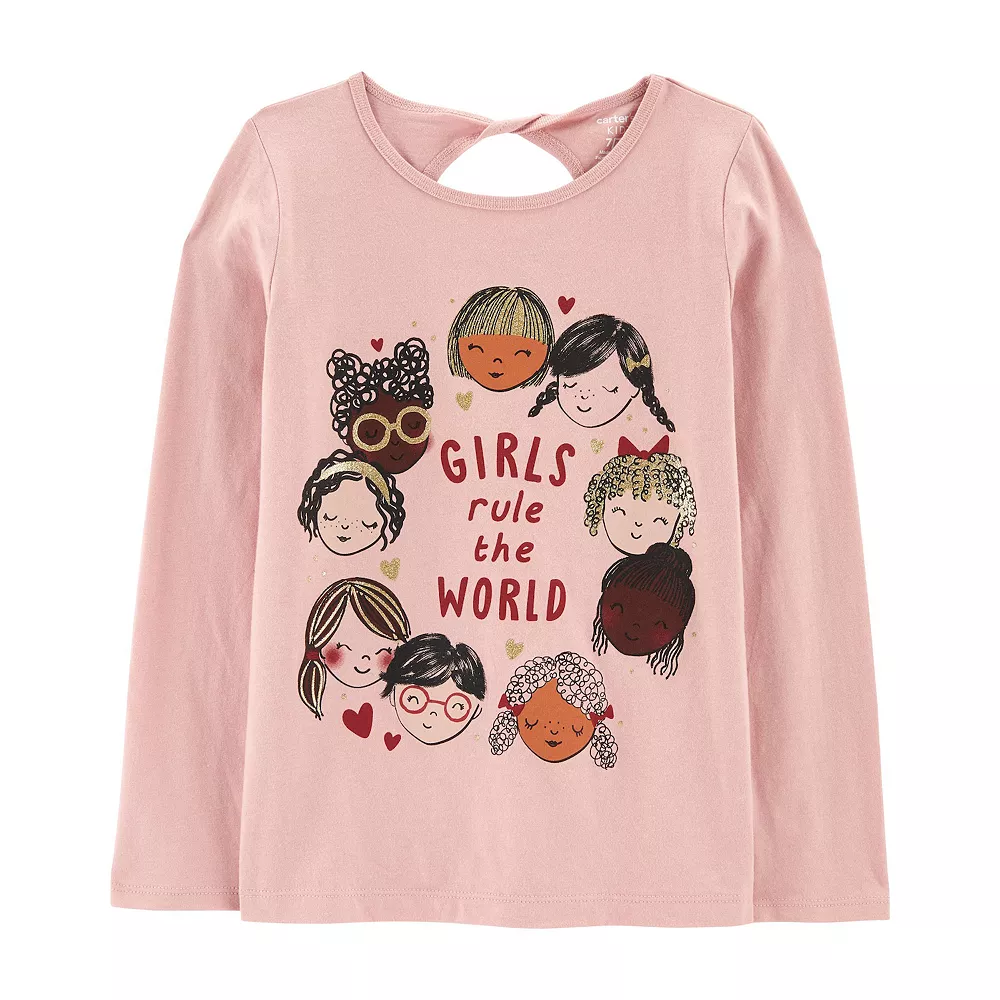 Girls 4-14 Carter's Back Keyhole Graphic Tee - Image 2