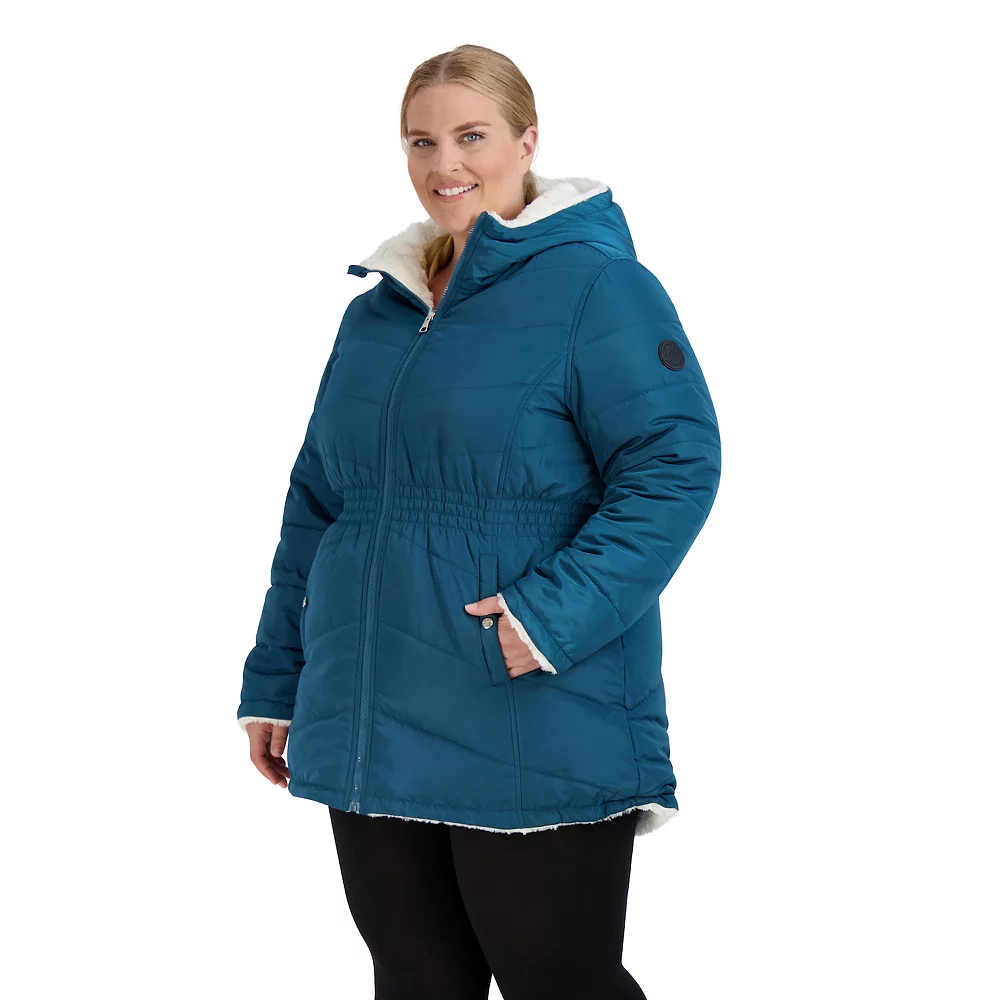 Juniors' Plus Size madden girl Sherpa Reversible Anorak Jacket - Image 4