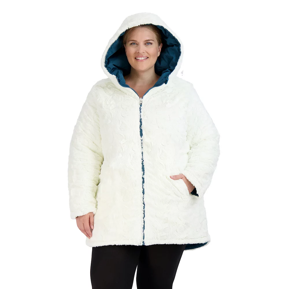 Juniors' Plus Size madden girl Sherpa Reversible Anorak Jacket - Image 5
