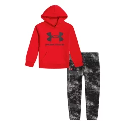 Baby Boys Under Armour Splice Logo Fleece Crewneck And Camo Joggers Set