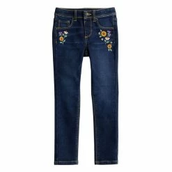 Girls 4-12 Jumping Beans® Floral Embroidered Jeggings