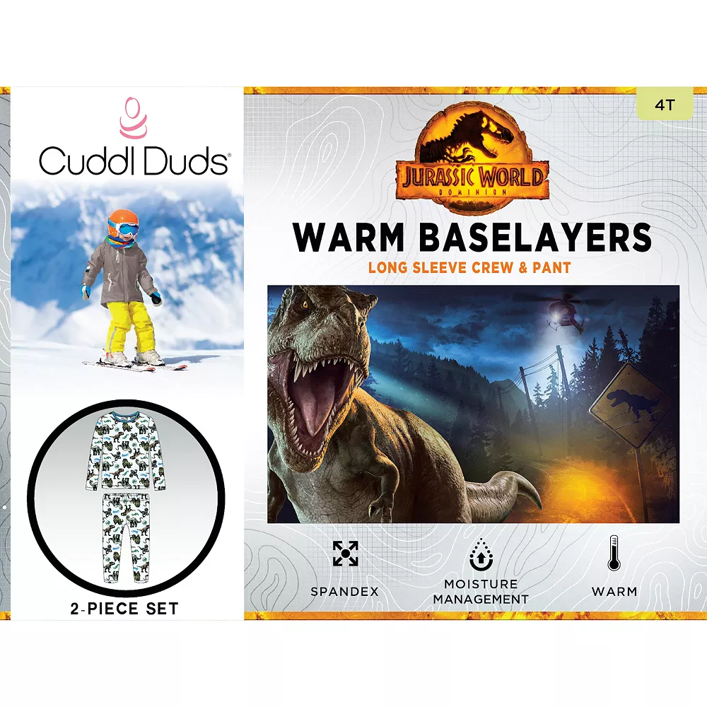 Toddler Boy Cuddl Duds® Jurassic Park Baselayer Set - Image 2