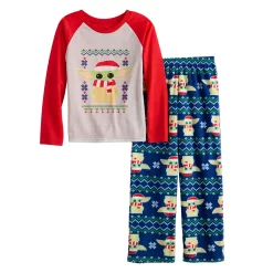 Girls 4-12 Jammies For Your Families® Star Wars The Mandalorian Grogu Aka Baby Yoda Pajama Set