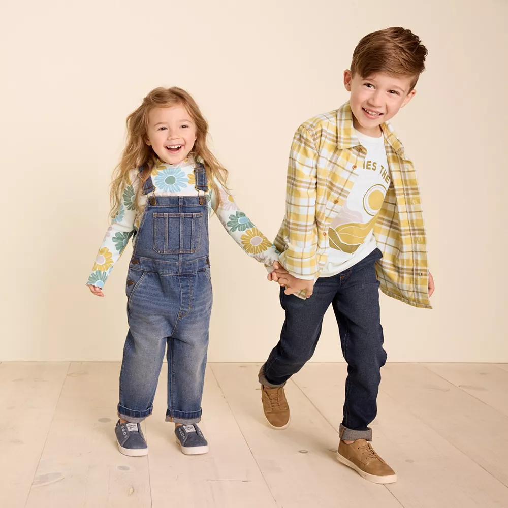 Baby & Toddler Girl Little Co. by Lauren Conrad Organic Lettuce-Edge Print Mockneck Top - Image 5