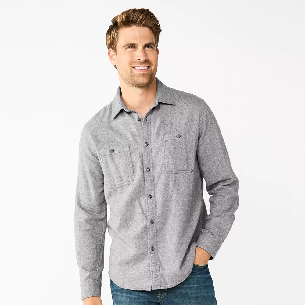 Men's Sonoma Goods For LifeĀ® Flannel Button-Down Shirt - Image 17