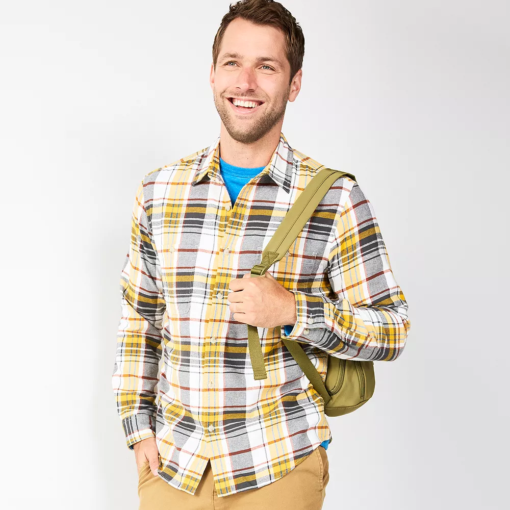 Men's Sonoma Goods For LifeĀ® Flannel Button-Down Shirt - Image 14