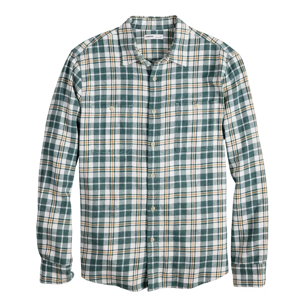 Men's Sonoma Goods For LifeĀ® Flannel Button-Down Shirt