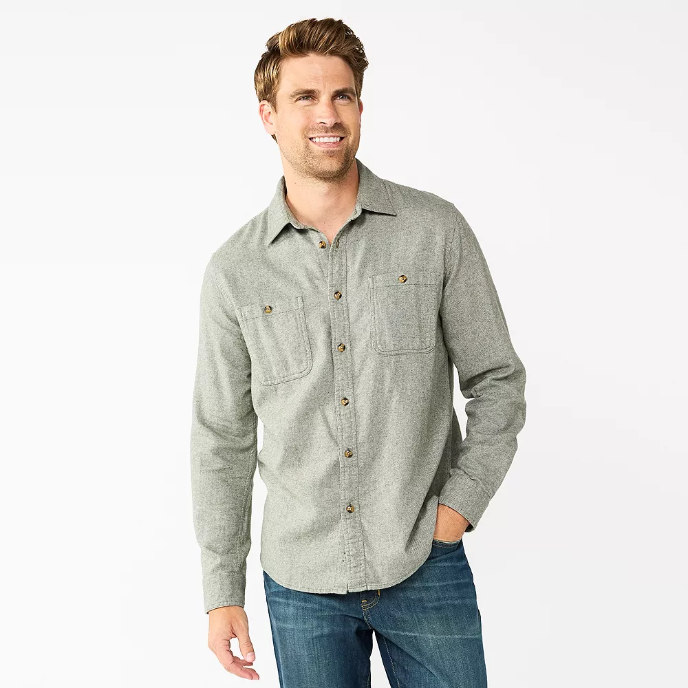 Men's Sonoma Goods For LifeĀ® Flannel Button-Down Shirt - Image 22