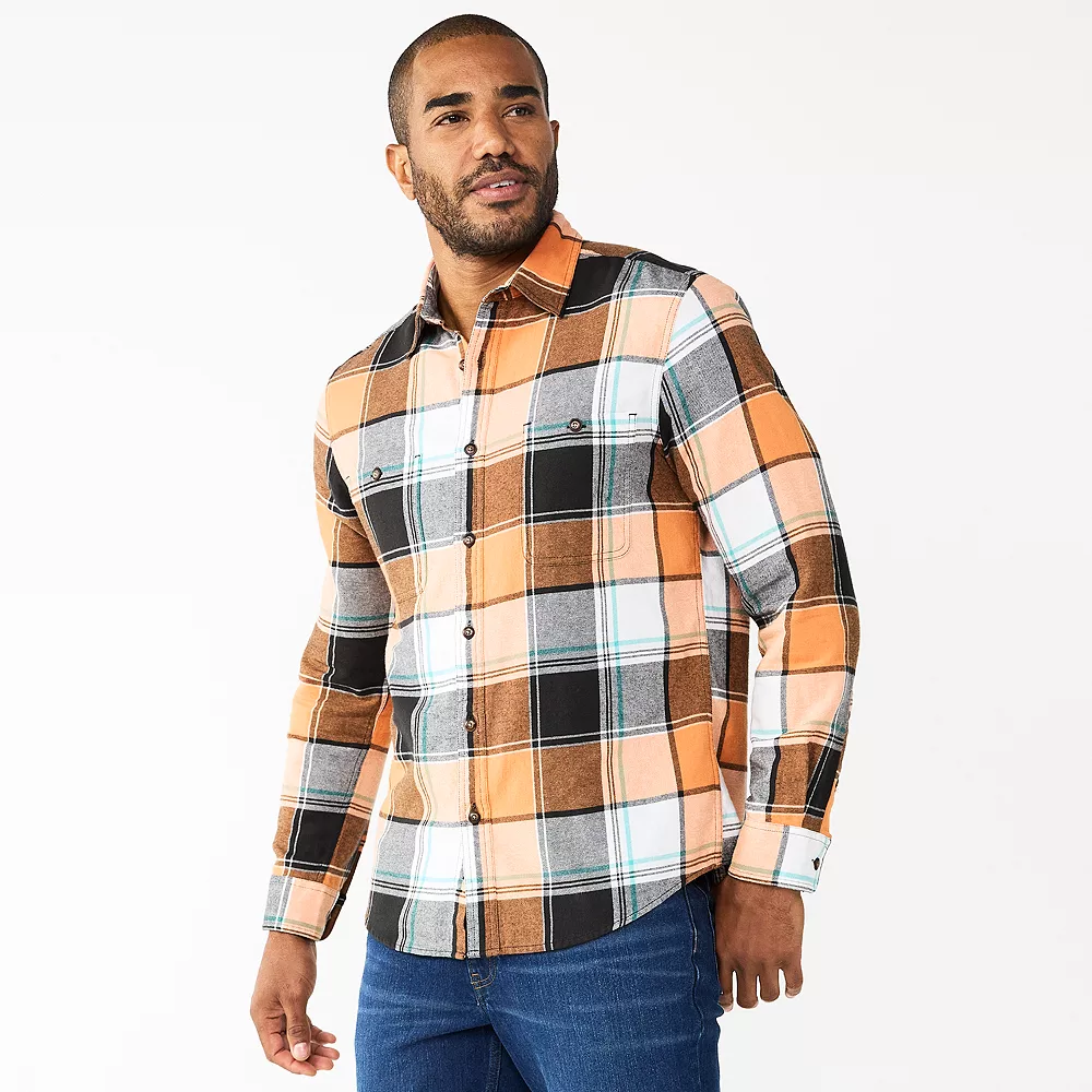 Men's Sonoma Goods For LifeĀ® Flannel Button-Down Shirt - Image 9