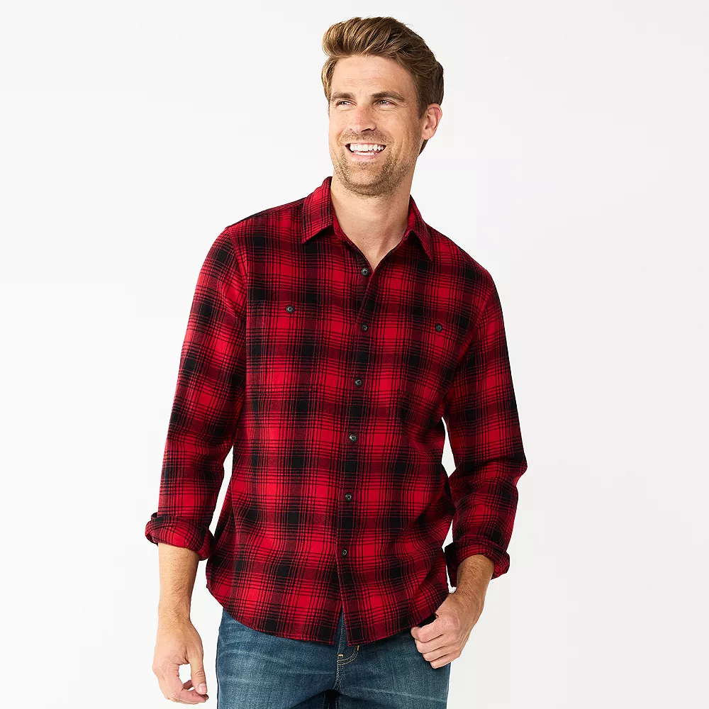 Men's Sonoma Goods For LifeĀ® Flannel Button-Down Shirt - Image 20