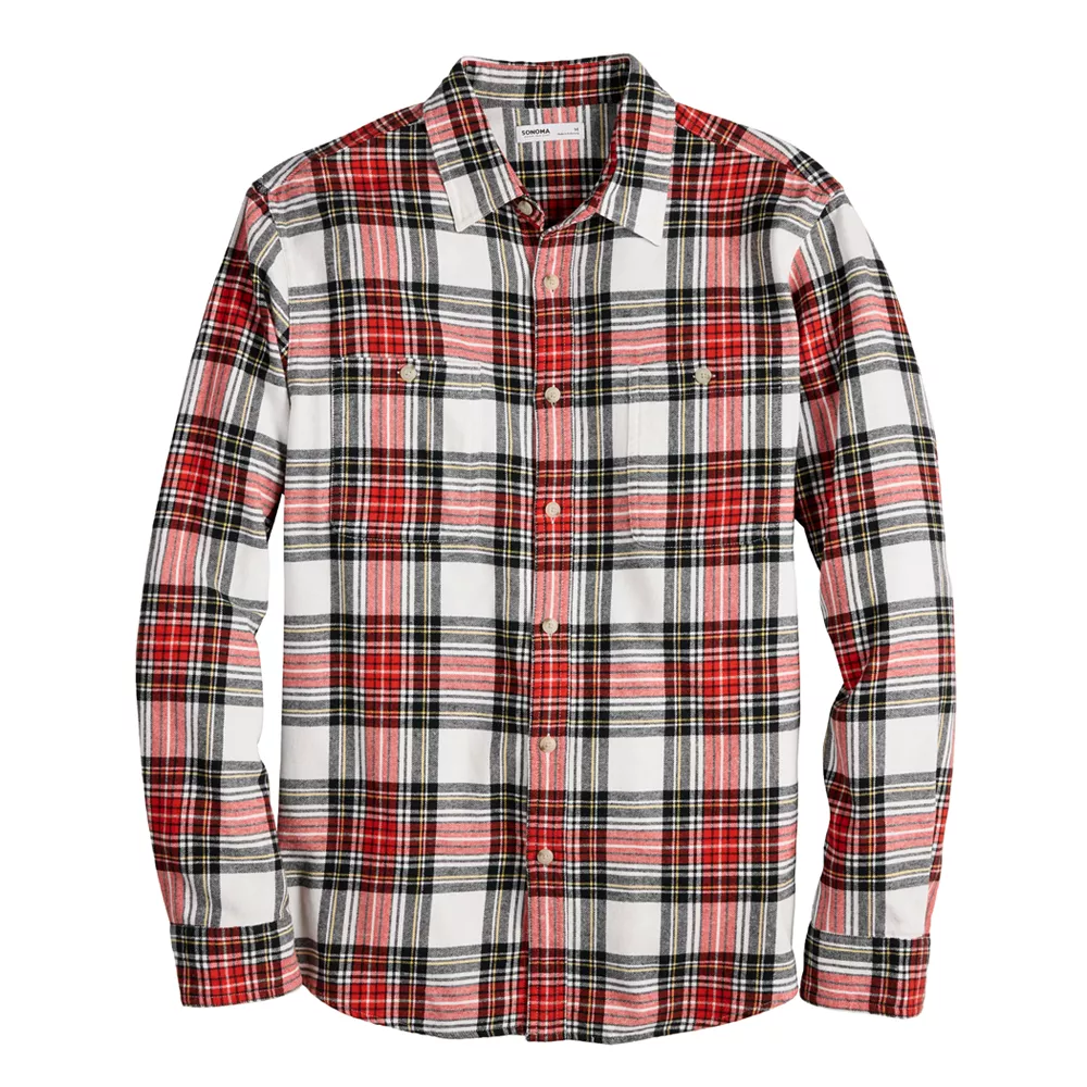 Men's Sonoma Goods For LifeĀ® Flannel Button-Down Shirt - Image 8