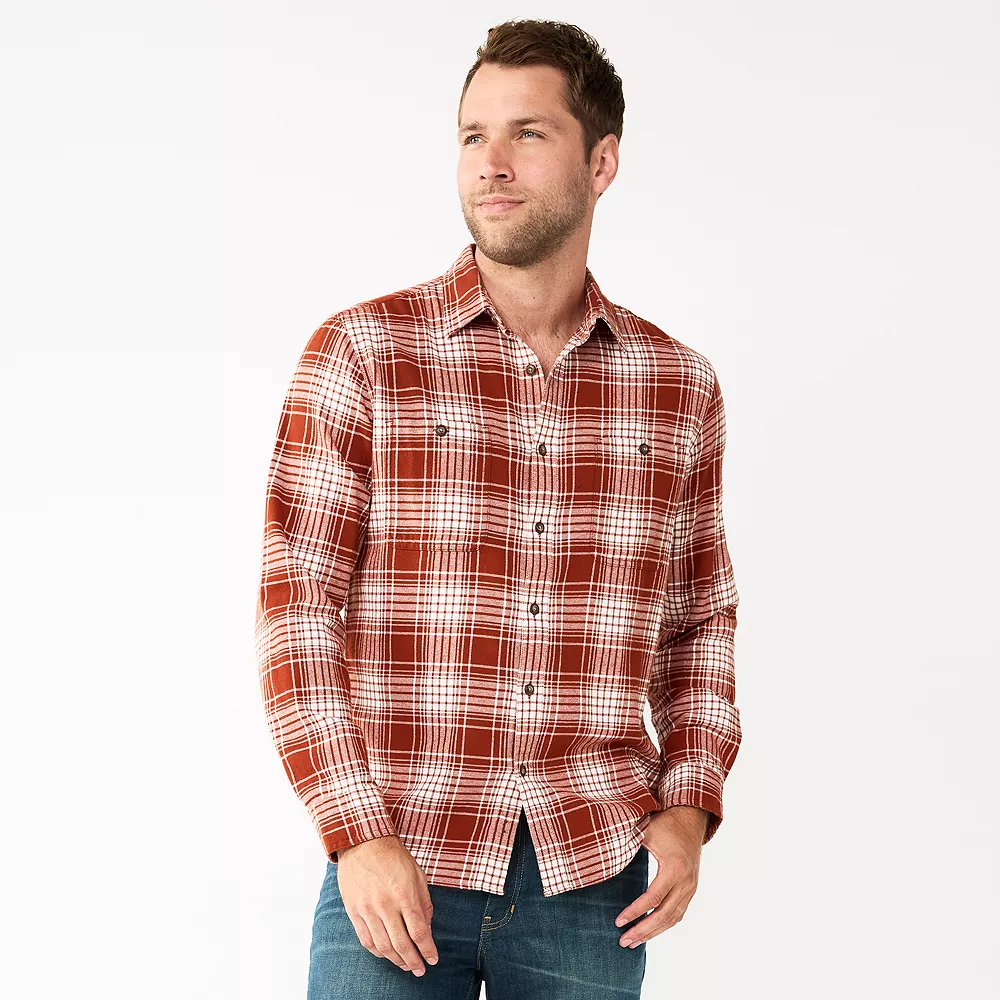 Men's Sonoma Goods For LifeĀ® Flannel Button-Down Shirt - Image 19