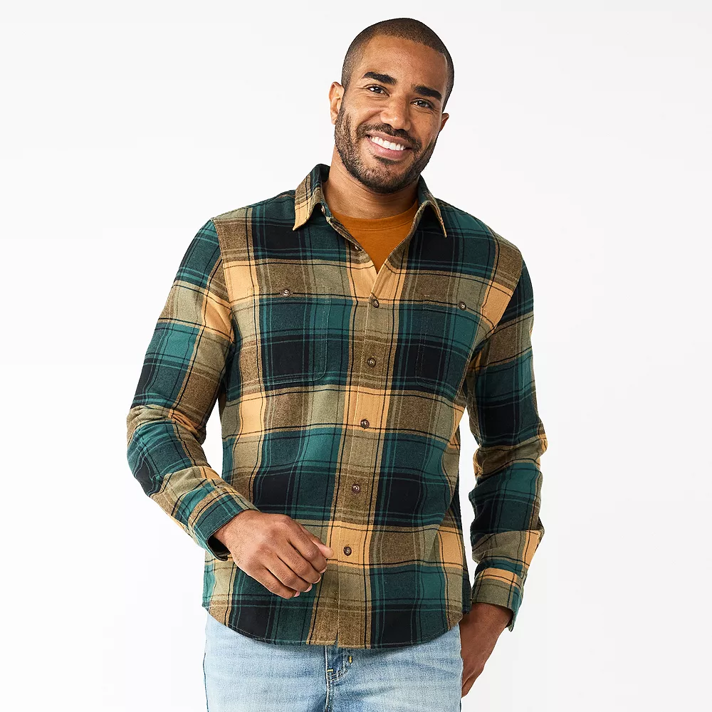 Men's Sonoma Goods For LifeĀ® Flannel Button-Down Shirt - Image 21