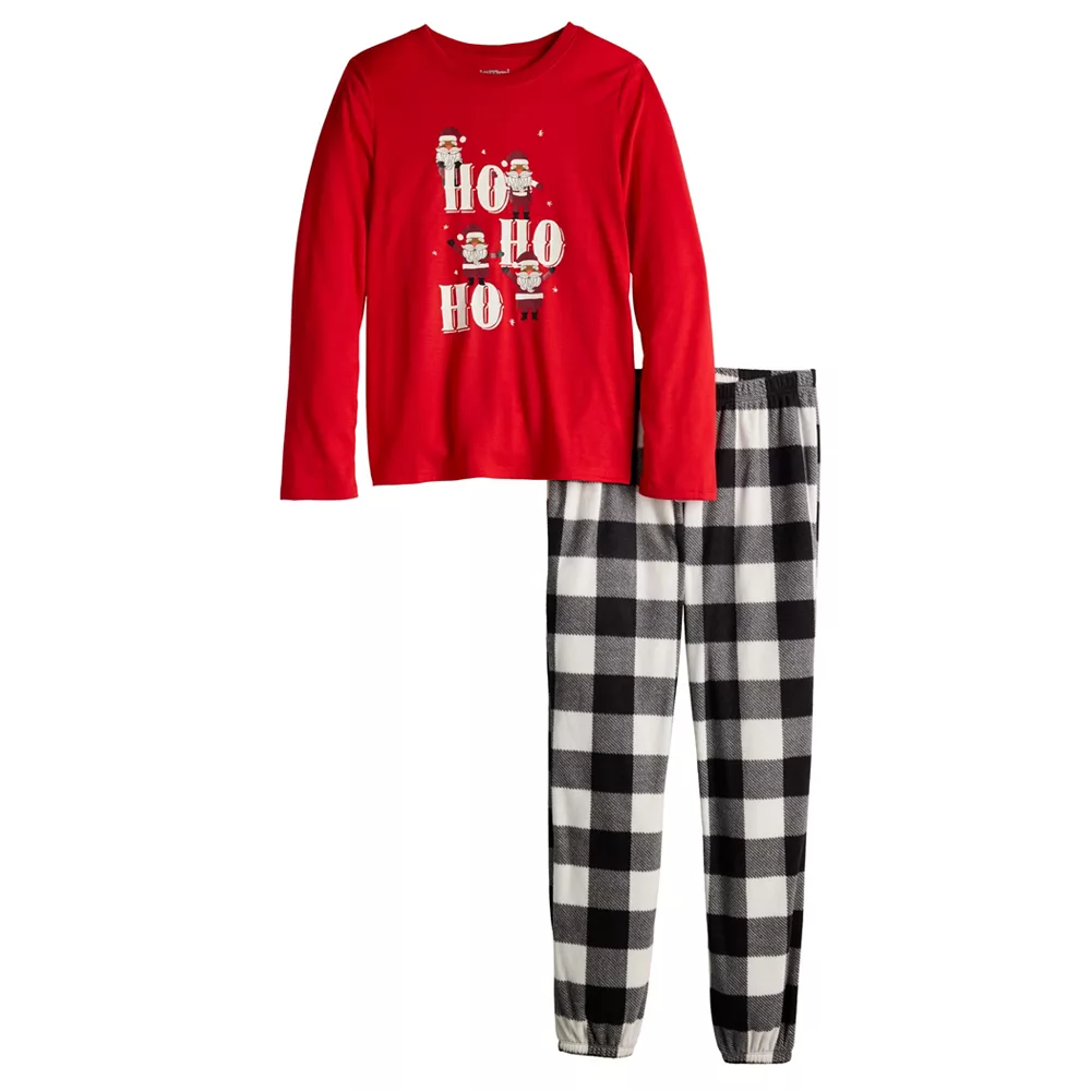 Girls 4-16 Jammies For Your Families® Ho Ho Ho Pajama Set - Image 3