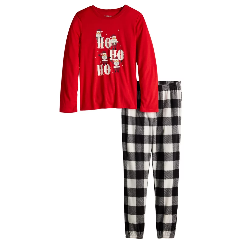 Girls 4-16 Jammies For Your Families® Ho Ho Ho Pajama Set - Image 2