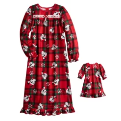 Disney's Mickey Mouse Girls 4-10 Jammies For Your Families® "Holiday Party Mickey" Nightgown Set