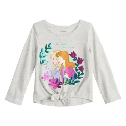 Disney's Frozen Girls 4-12 Elsa & Anna "Forever Friends" Tie Front Embellished Tee by Jumping Beans®