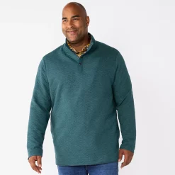 Big & Tall Sonoma Goods For LifeĀ® Quilted Quarter-Snap Top