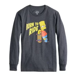 Boys 8-20 Bart Simpson "Born To Ride" Skateboard Tee