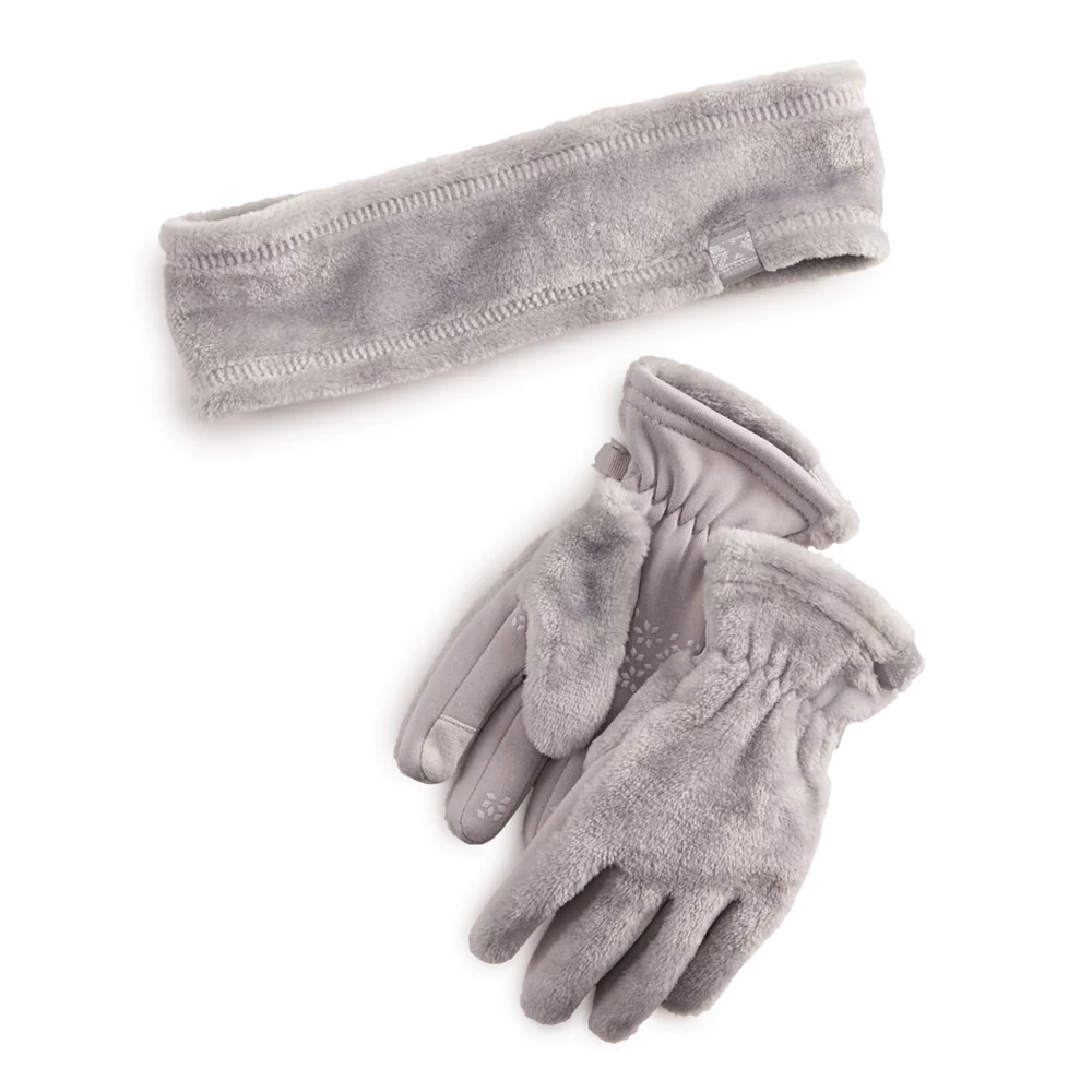 Girls ZeroXposur Gianna High Pile Headband & Gloves Set - Image 2