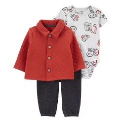 Baby Carter's 3-Piece Quilted Little Cardigan Set