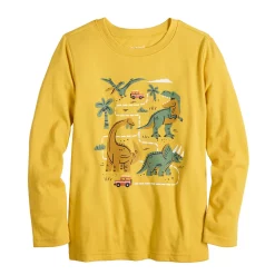 Boys 4-12 Jumping BeansĀ® Adaptive Long Sleeve Dino Graphic Tee