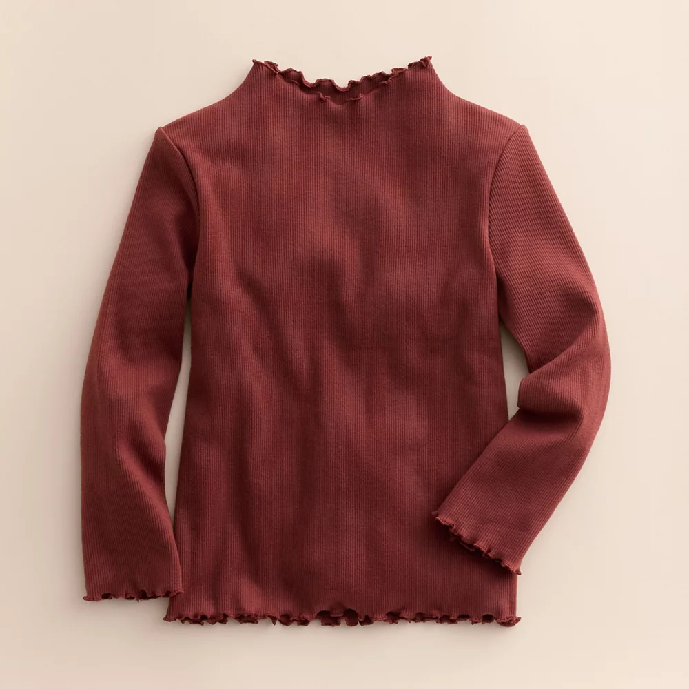 Baby & Toddler Little Co. by Lauren Conrad Lettuce-Edge Mockneck Top - Image 2