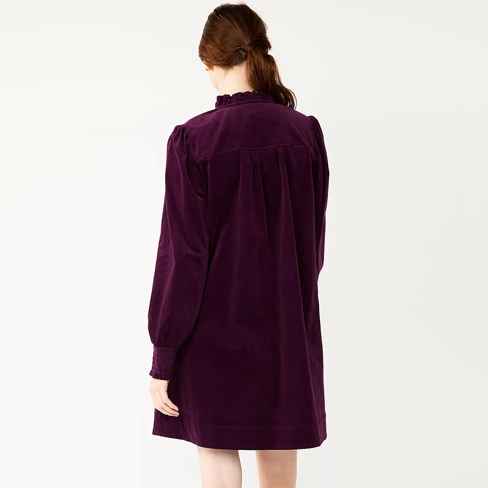 Women's DRAPER JAMES RSVP⢠Corduroy Scalloped Mini Dress - Image 2