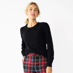 Women's DRAPER JAMES RSVP™ Long Sleeve Collar Sweater