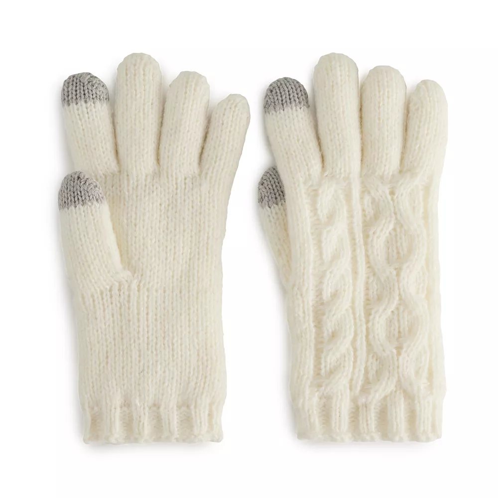 Women's Sonoma Goods For Life® Cable Knit Gloves - Image 5