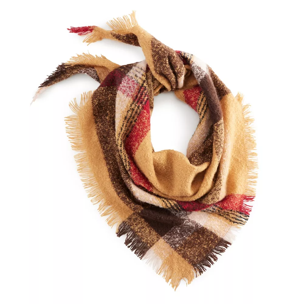Women's Sonoma Goods For Life® Slub Yarn Boucle Triangle Scarf - Image 5