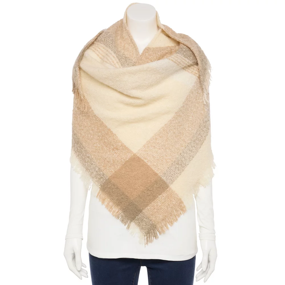Women's Sonoma Goods For Life® Slub Yarn Boucle Triangle Scarf - Image 2