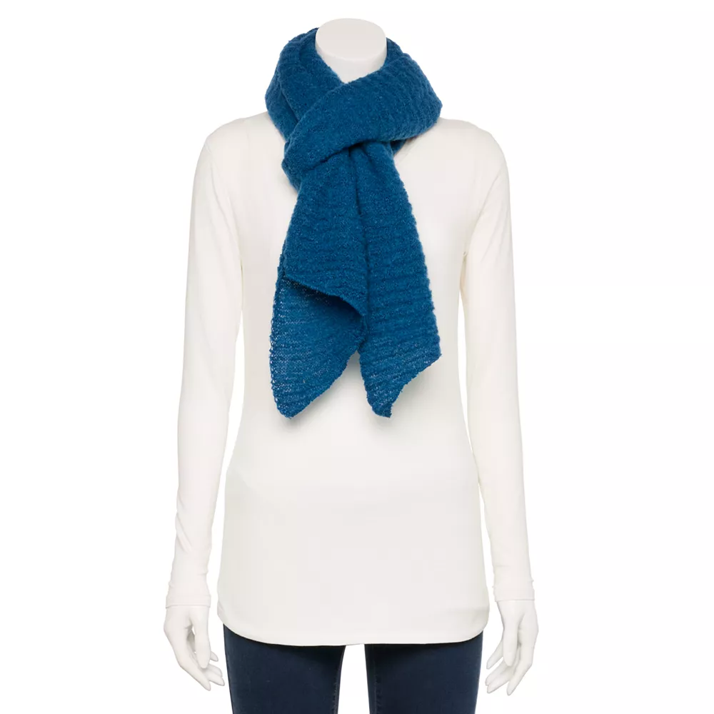 Women's Sonoma Goods For Life® Rib Stitch Solid Boucle Scarf - Image 4