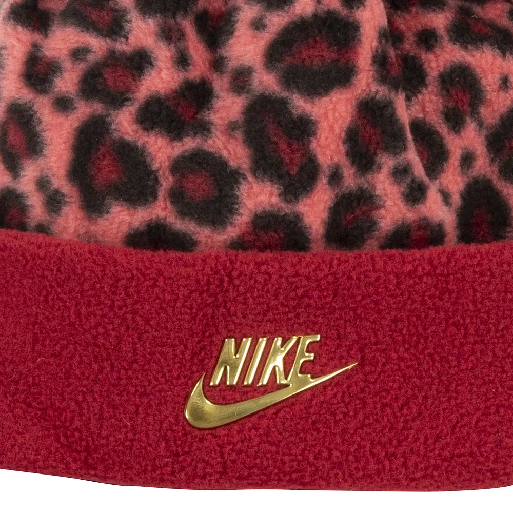 Toddler Girl Nike Leopard Print Trapper Hat & Mittens Set - Image 3