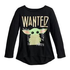 Girls 7-16 Star Wars Grogu aka Baby Yoda Wanted Graphic Tee