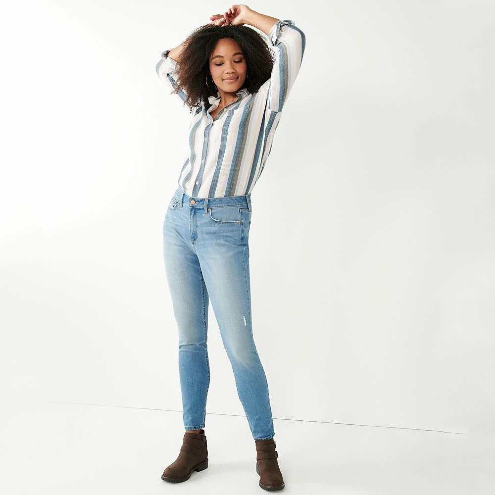 Women's Sonoma Goods For LifeĀ® Curvy High-Waisted Skinny Jeans - Image 9